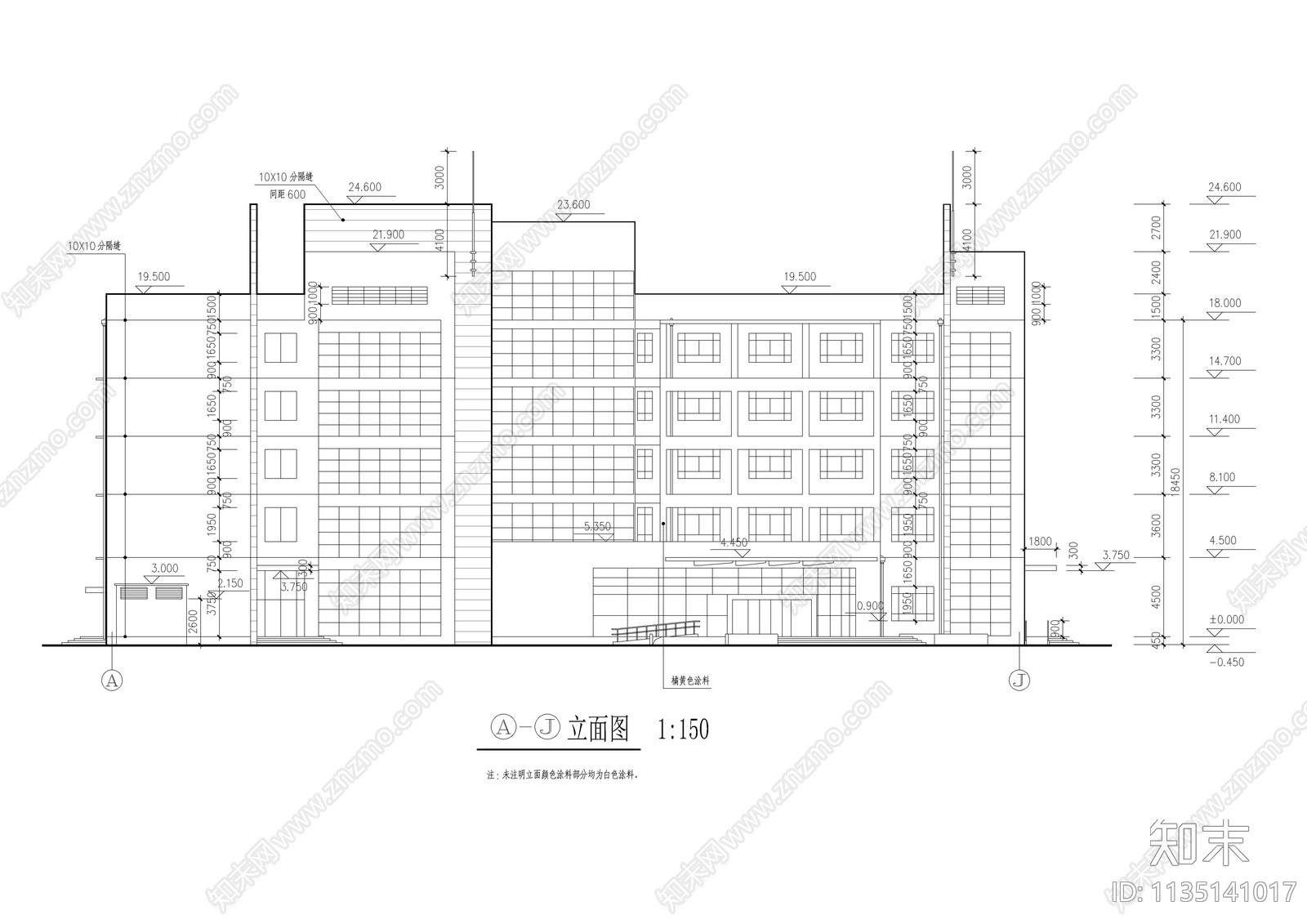 L型疗养院建筑施工图下载【ID:1135141017】