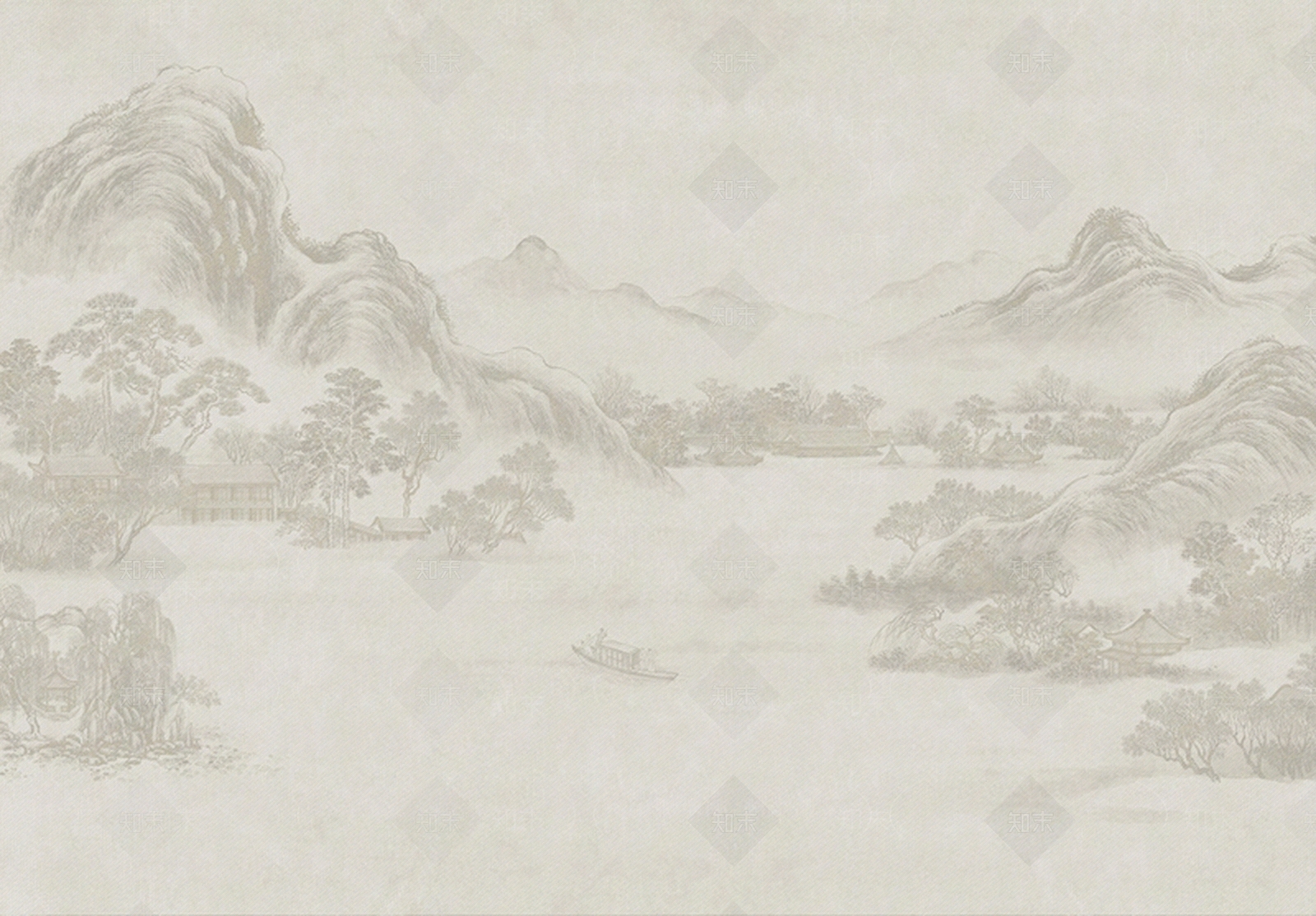 中式山水壁纸贴图下载【ID:1135141222】