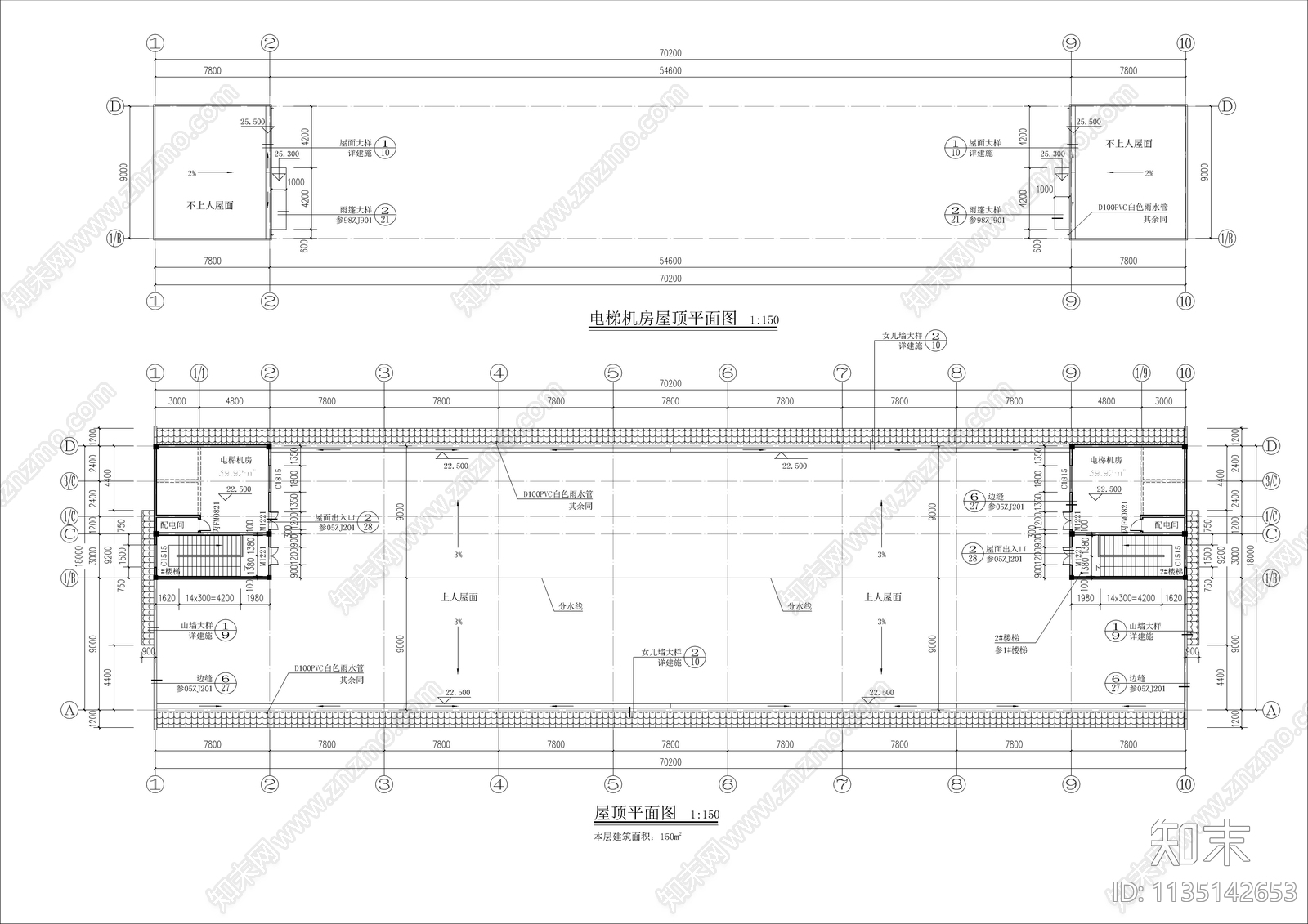 五层某冷库建筑cad施工图下载【ID:1135142653】