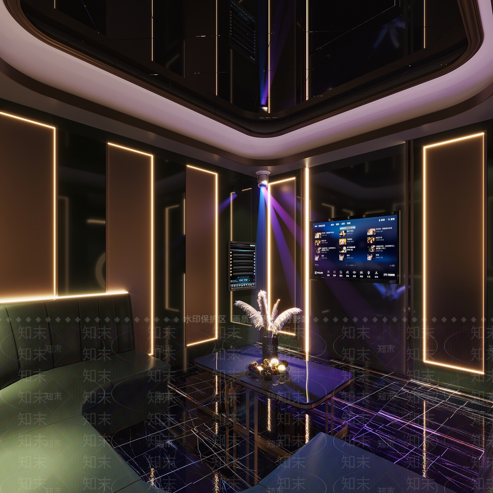 现代KTV包厢3D模型下载【ID:1135143301】