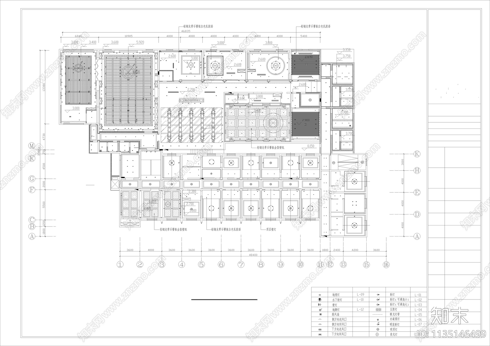 新中式大酒店效果图cad施工图下载【ID:1135146499】