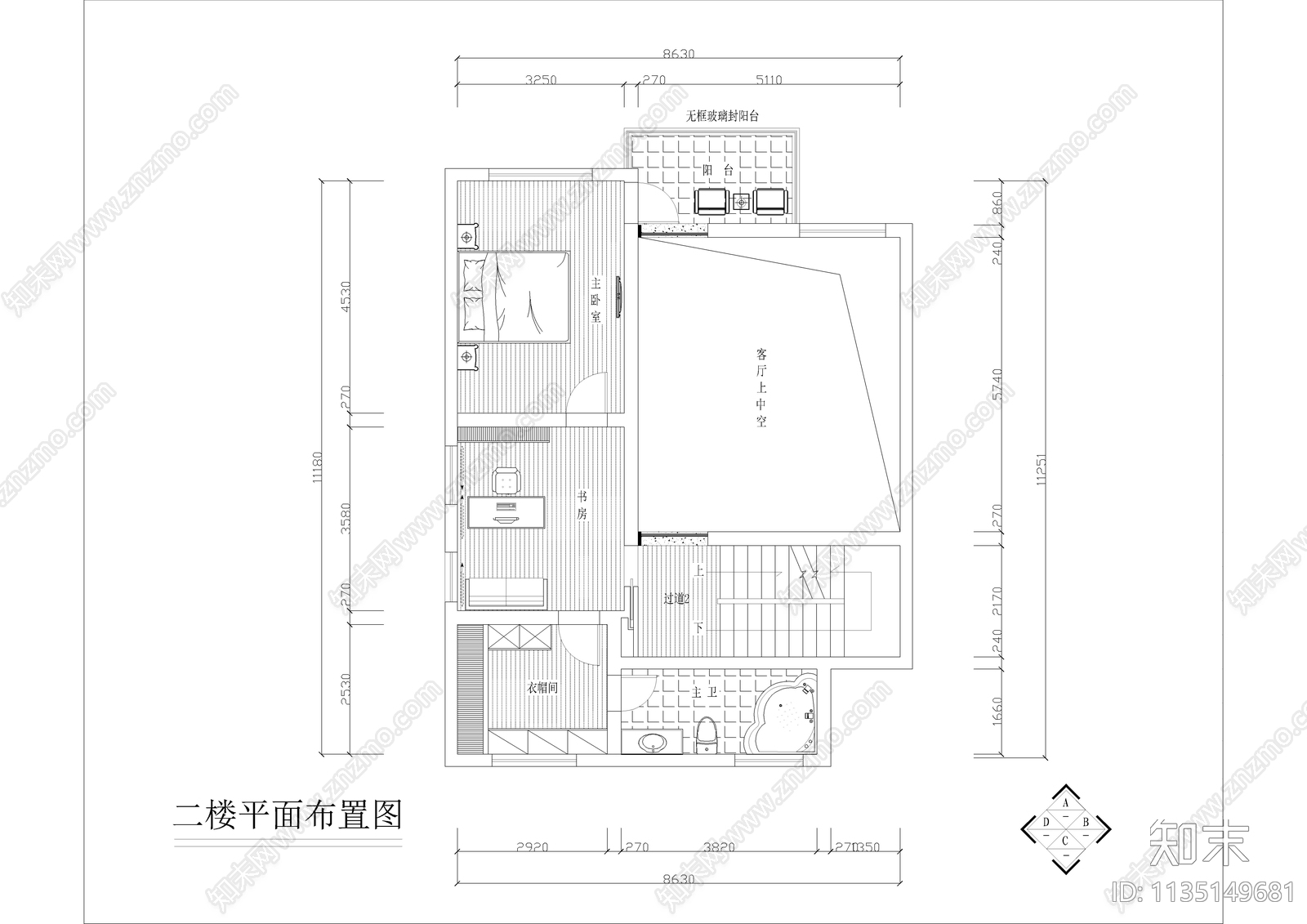 欧式三层别墅装修cad施工图下载【ID:1135149681】