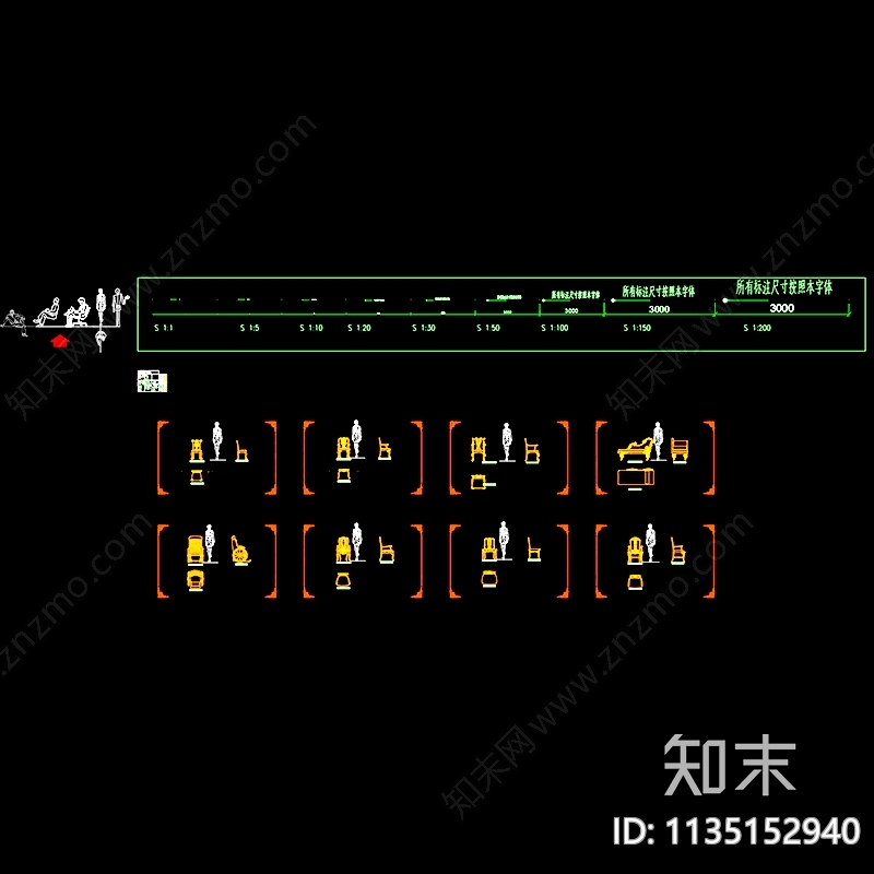 欧式椅类三视图施工图下载【ID:1135152940】