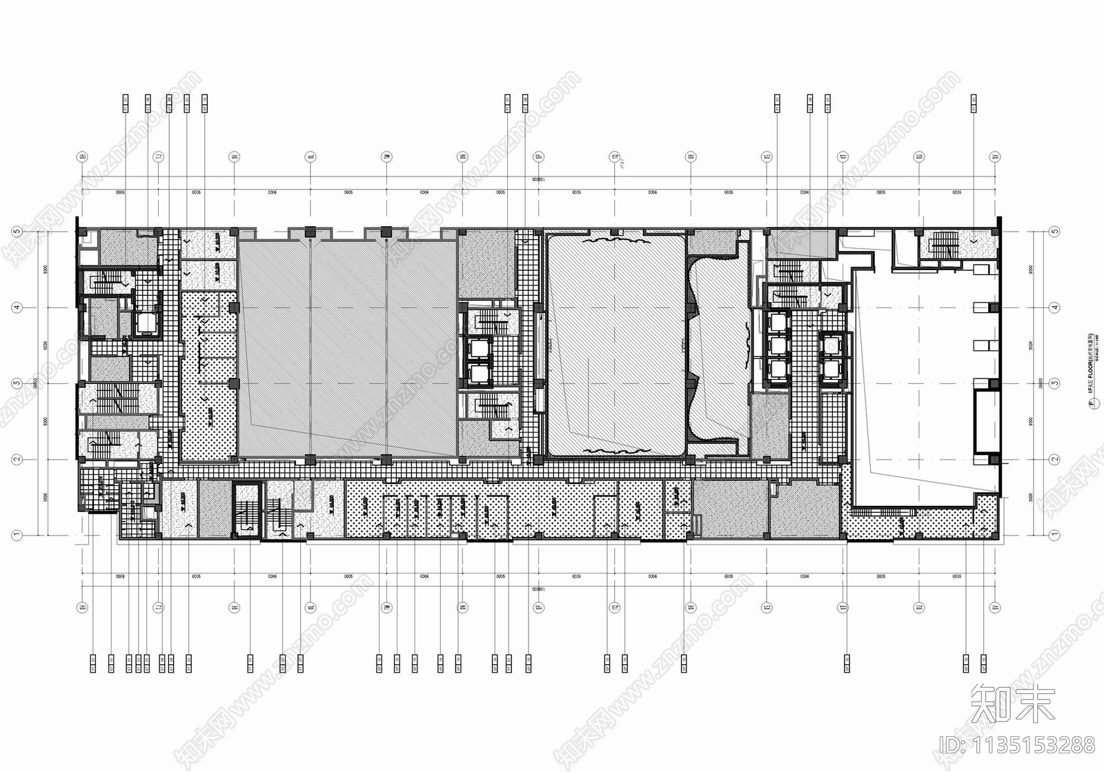 酒店后勤办公室cad施工图下载【ID:1135153288】