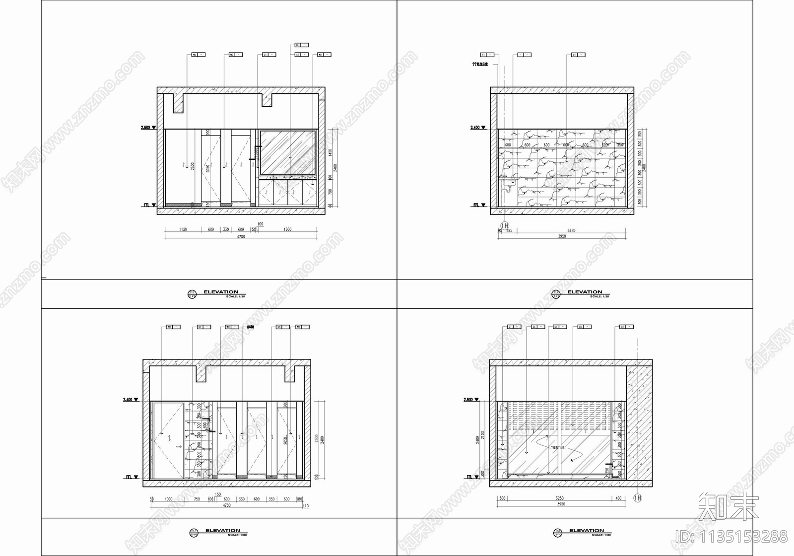 酒店后勤办公室cad施工图下载【ID:1135153288】