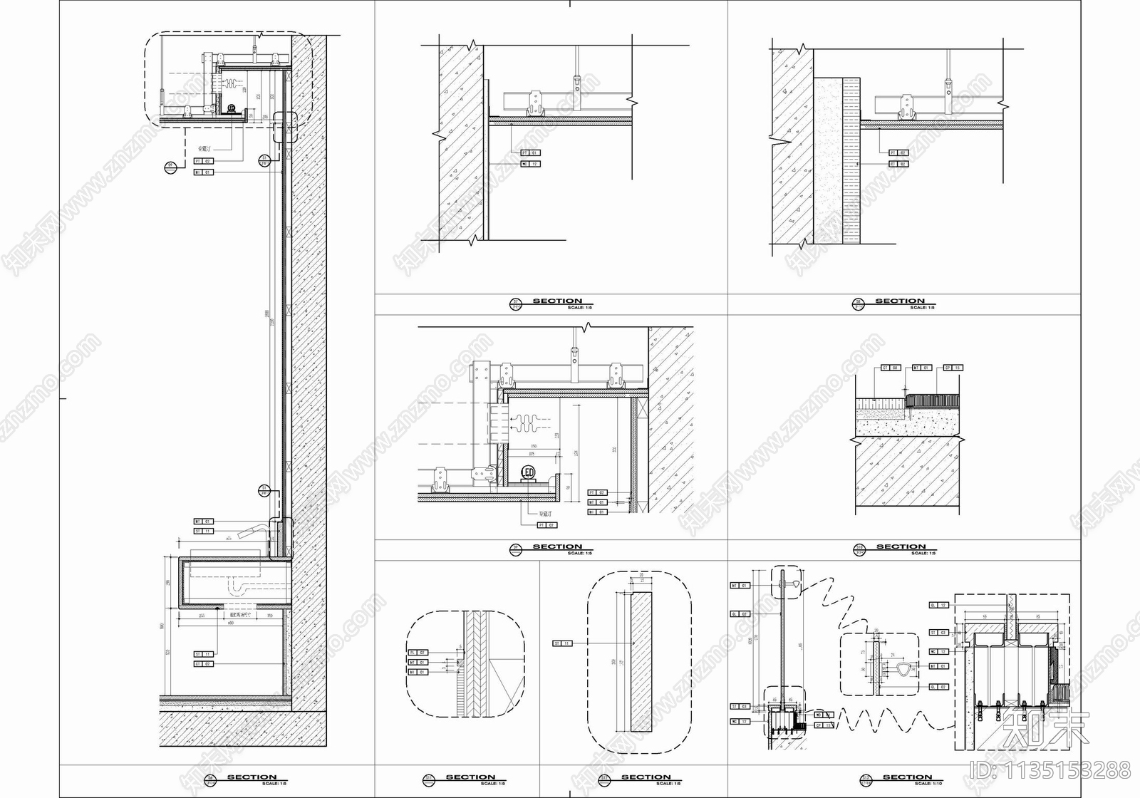 酒店后勤办公室cad施工图下载【ID:1135153288】