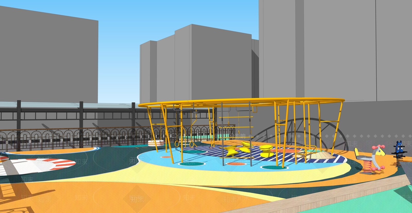 现代儿童游乐区SU模型下载【ID:1135154974】