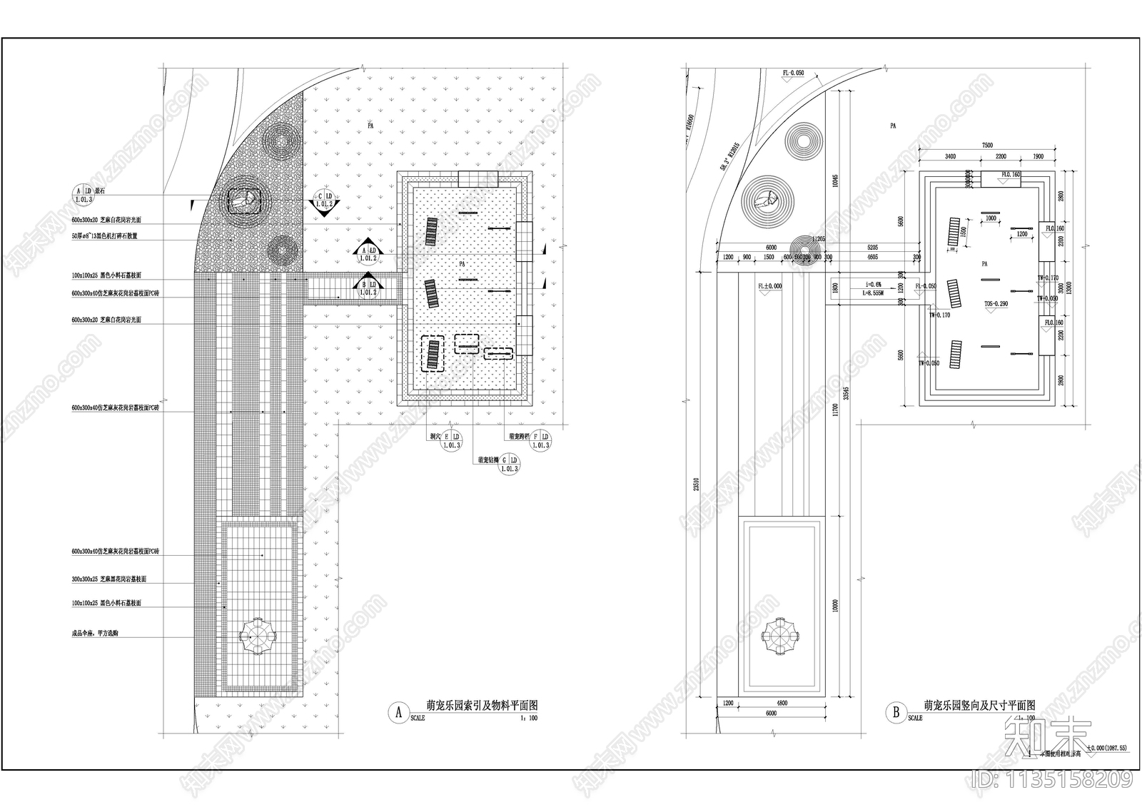 萌宠乐园景观详图cad施工图下载【ID:1135158209】