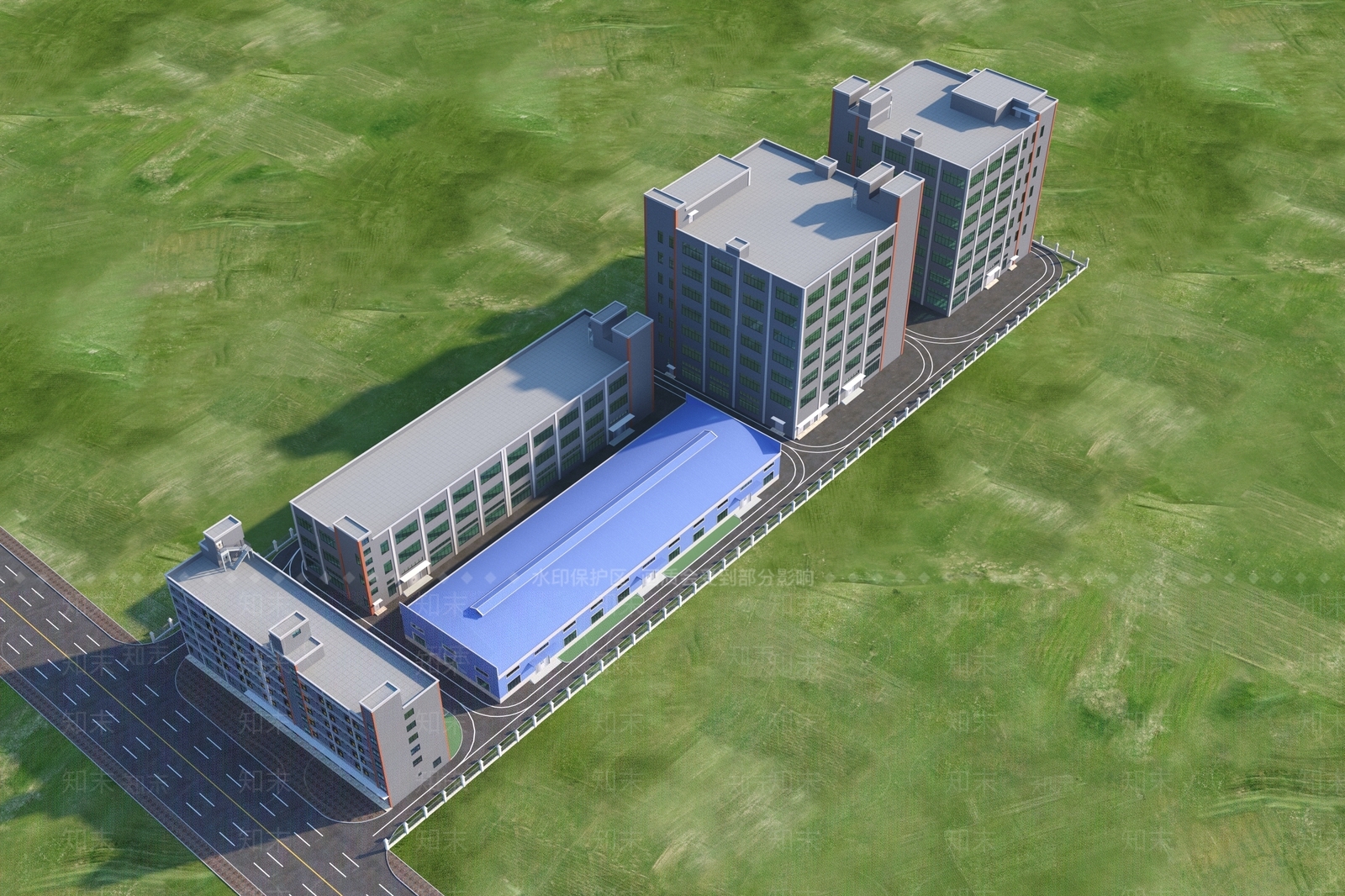 现代工业厂房3D模型下载【ID:1135163547】