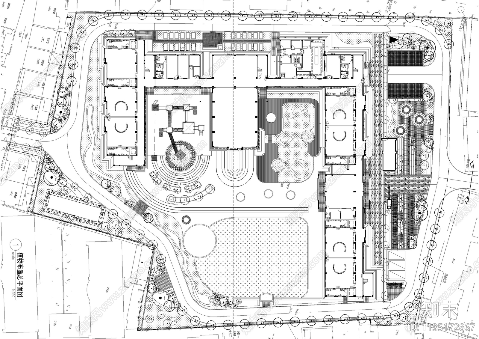 某幼儿园景观cad施工图下载【ID:1135172867】