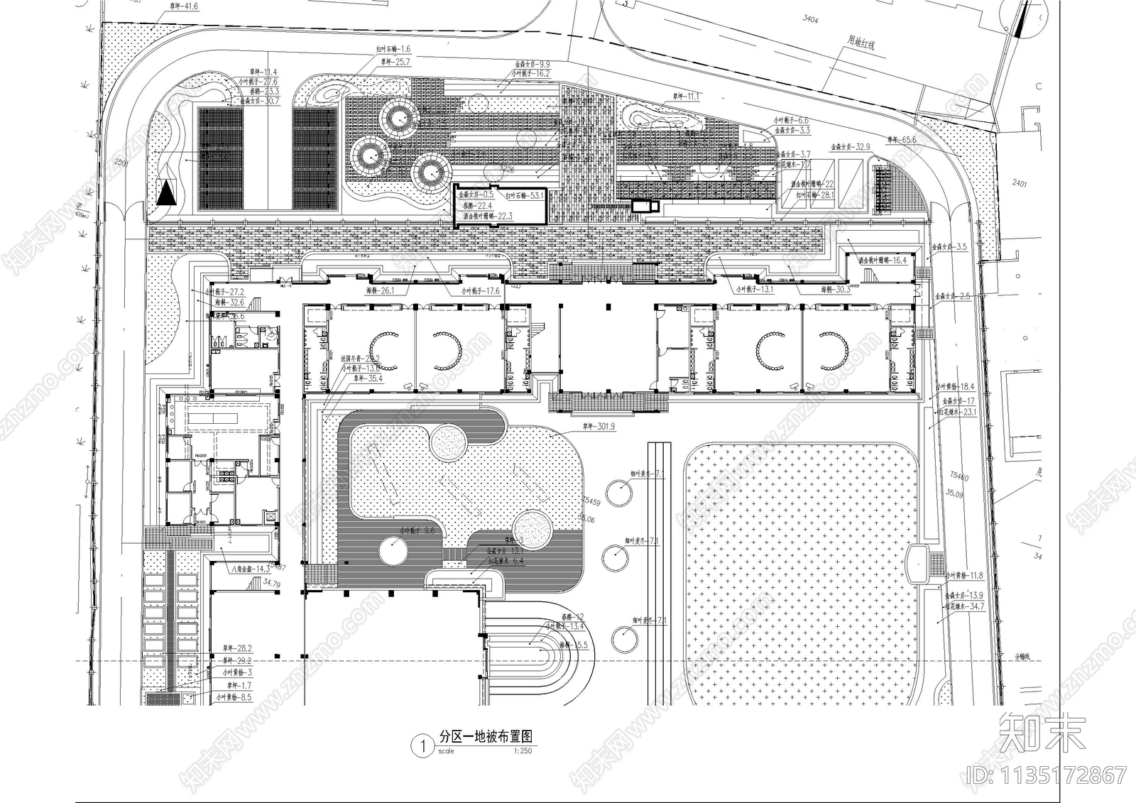 某幼儿园景观cad施工图下载【ID:1135172867】