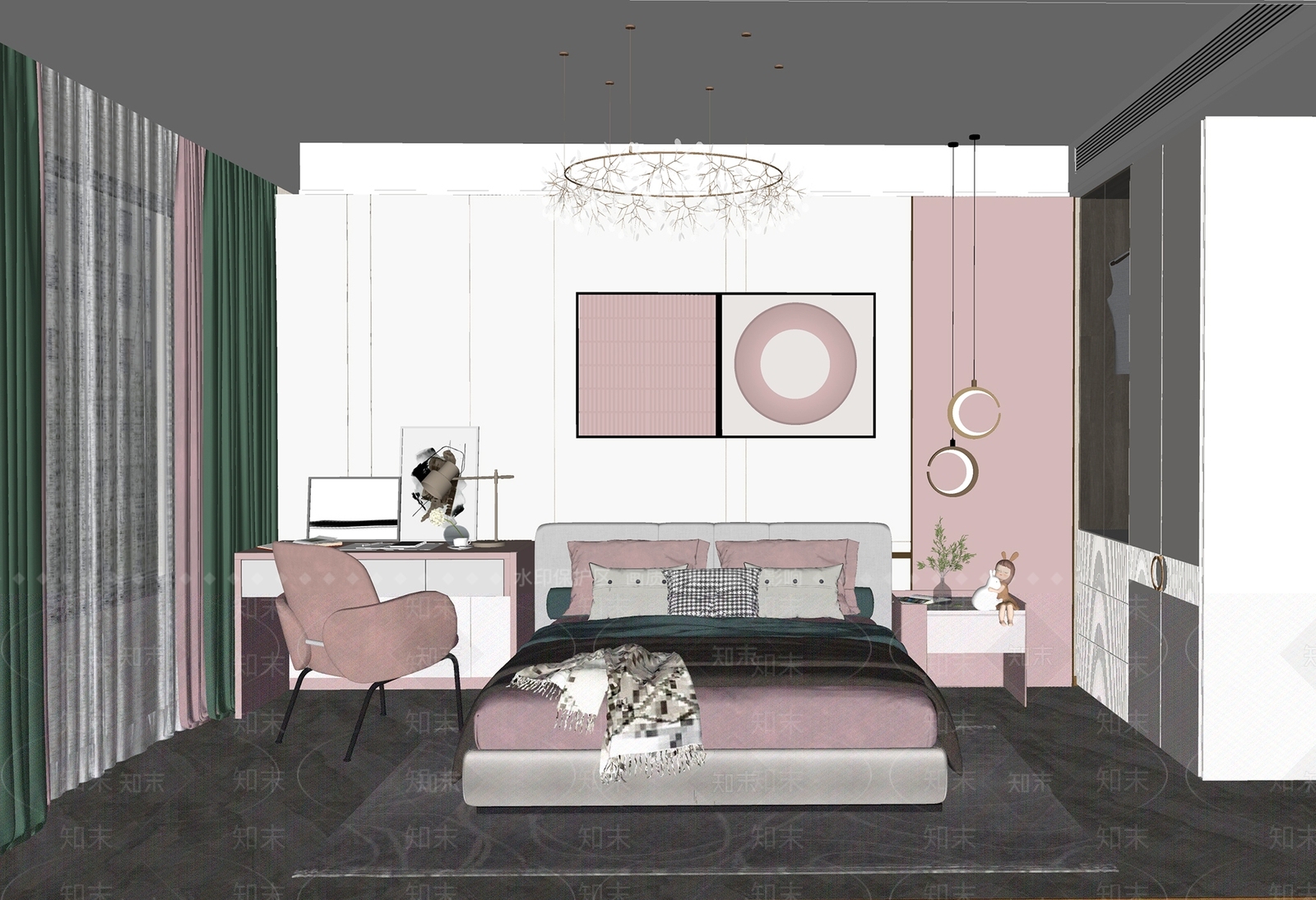 现代儿童房SU模型下载【ID:1135178323】
