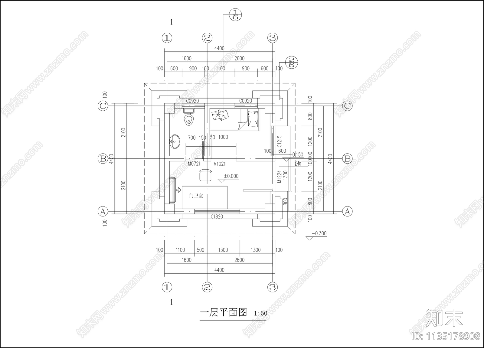 保安厅建筑节点cad施工图下载【ID:1135178908】