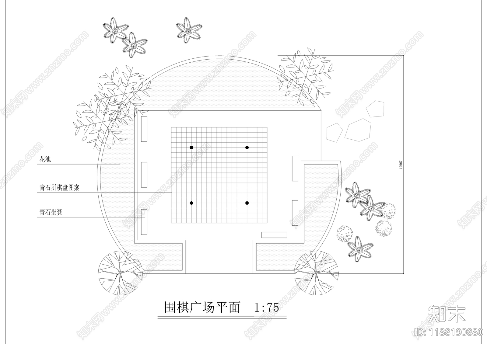 现代铺装图库cad施工图下载【ID:1188190880】