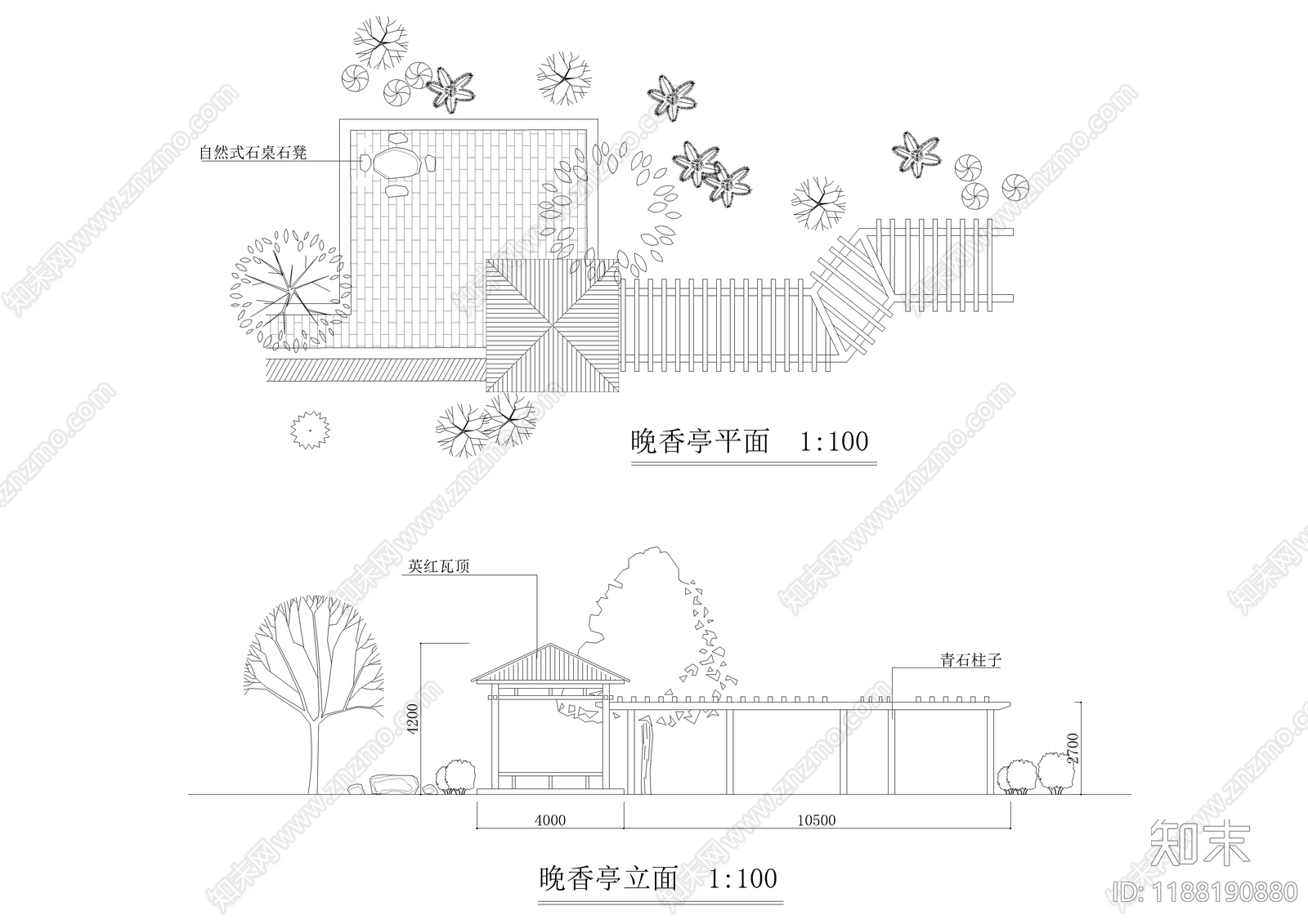 现代铺装图库cad施工图下载【ID:1188190880】