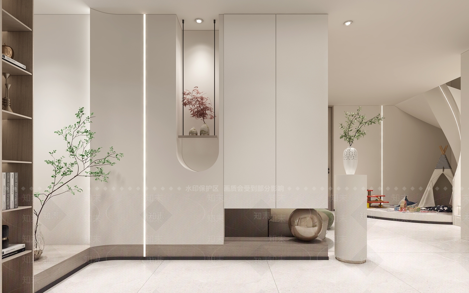 现代美容SPA店玄关3D模型下载【ID:1135186005】