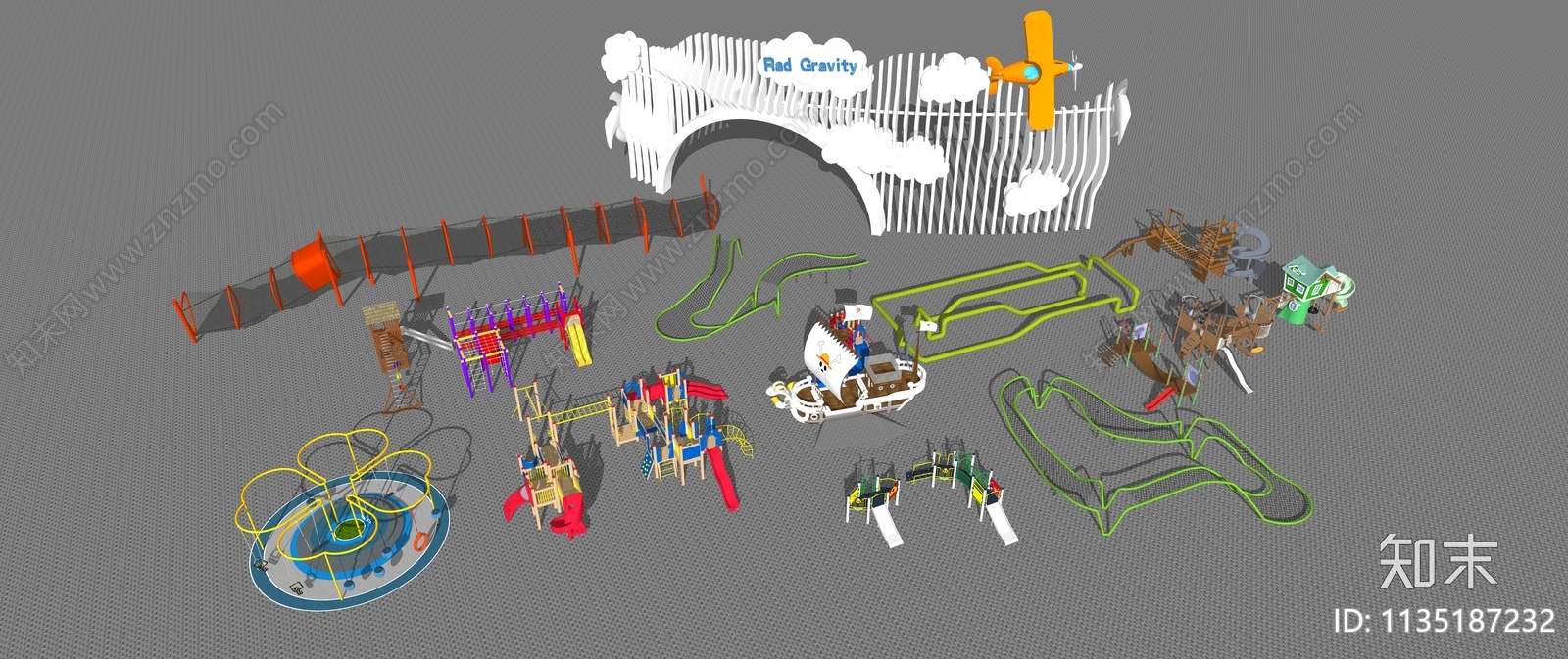 儿童器材组合SU模型下载【ID:1135187232】