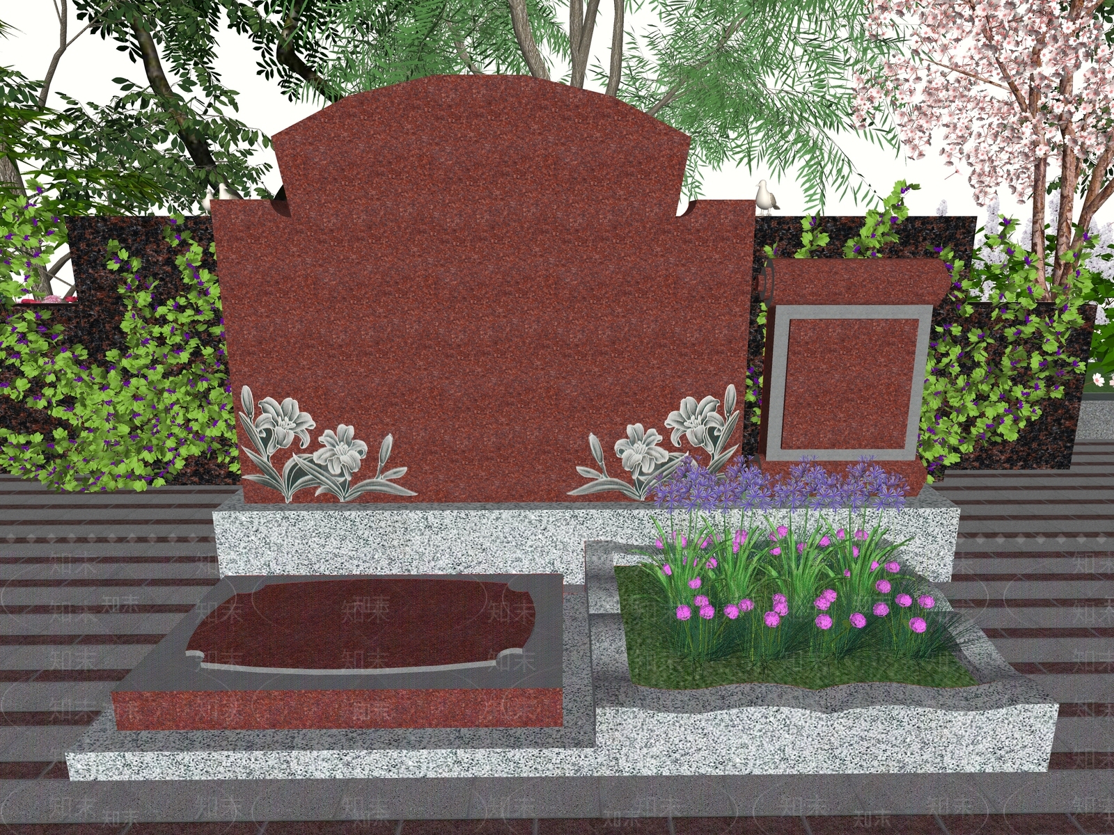 现代风格墓碑SU模型下载【ID:1135188084】