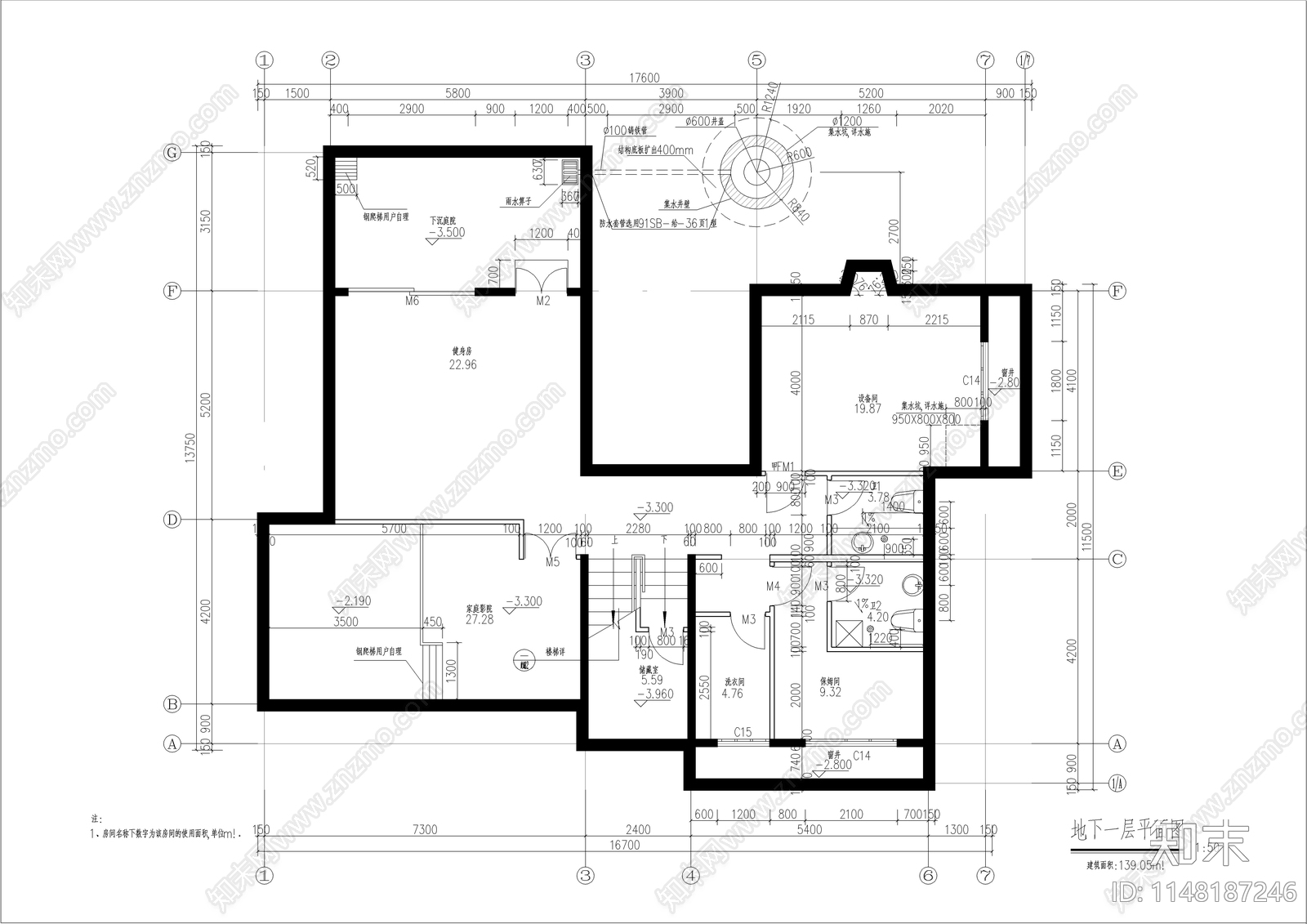 经典二层别墅建筑cad施工图下载【ID:1148187246】