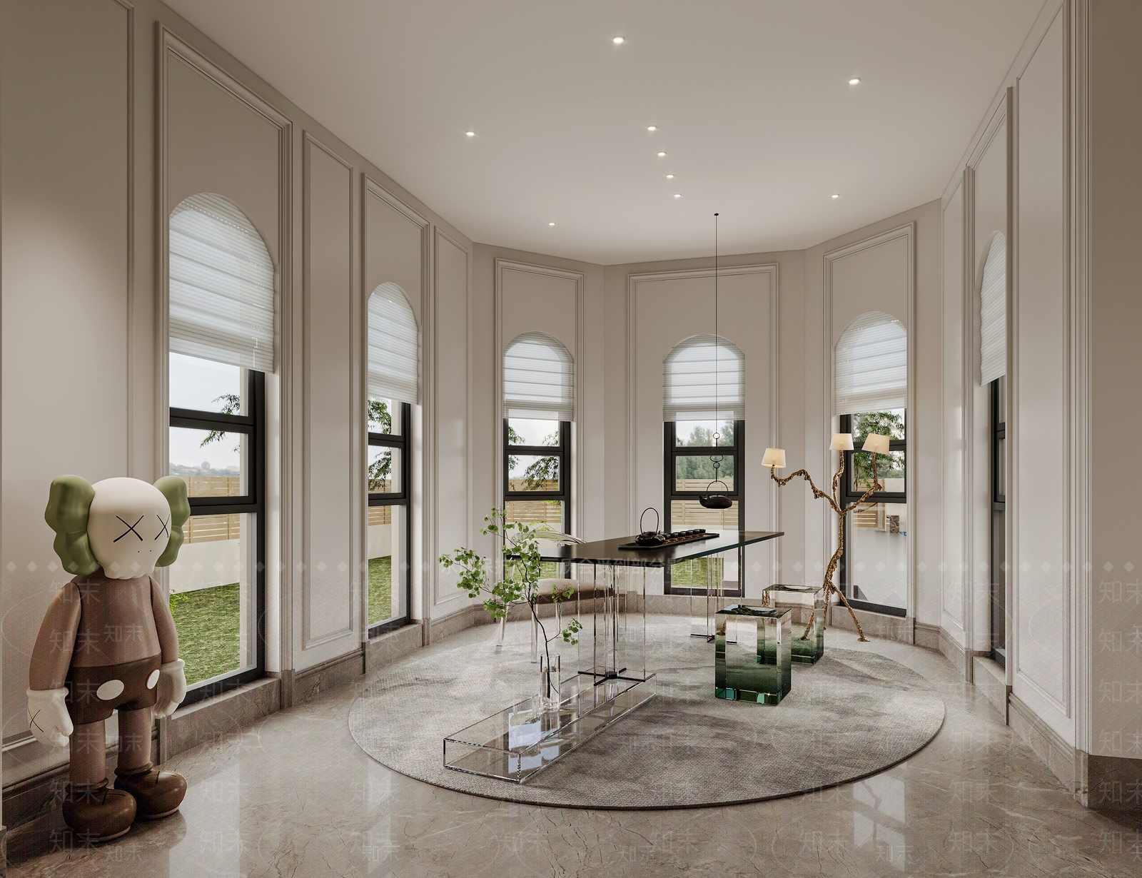 简欧茶室3D模型下载【ID:1135201883】