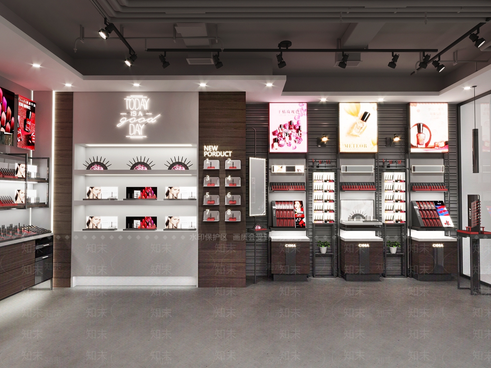 工业风美妆店SU模型下载【ID:1135215752】
