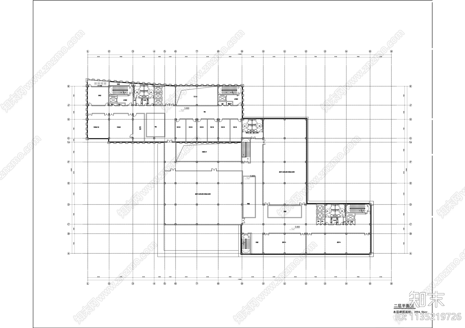 社会福利综合服务中心建筑效果图cad施工图下载【ID:1135219726】