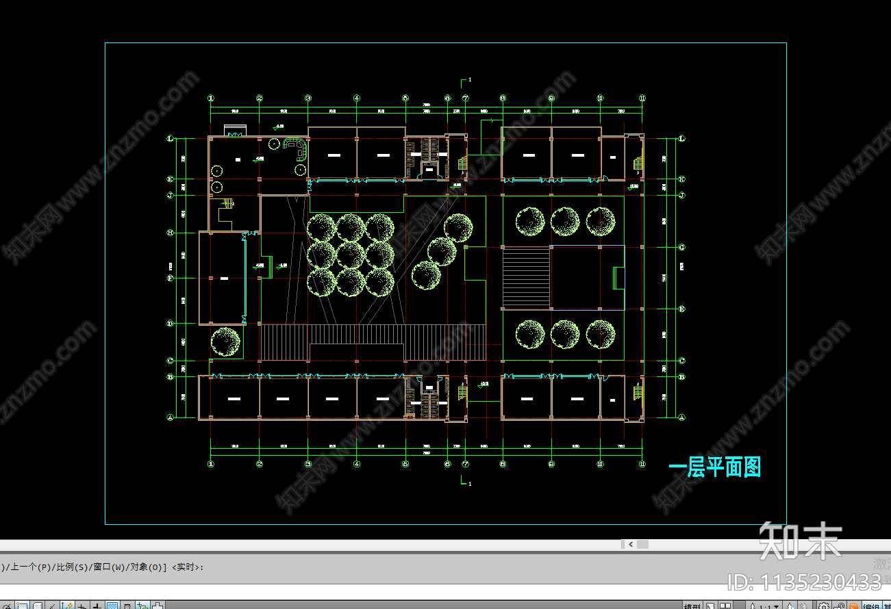 教学楼建筑cad施工图下载【ID:1135230433】