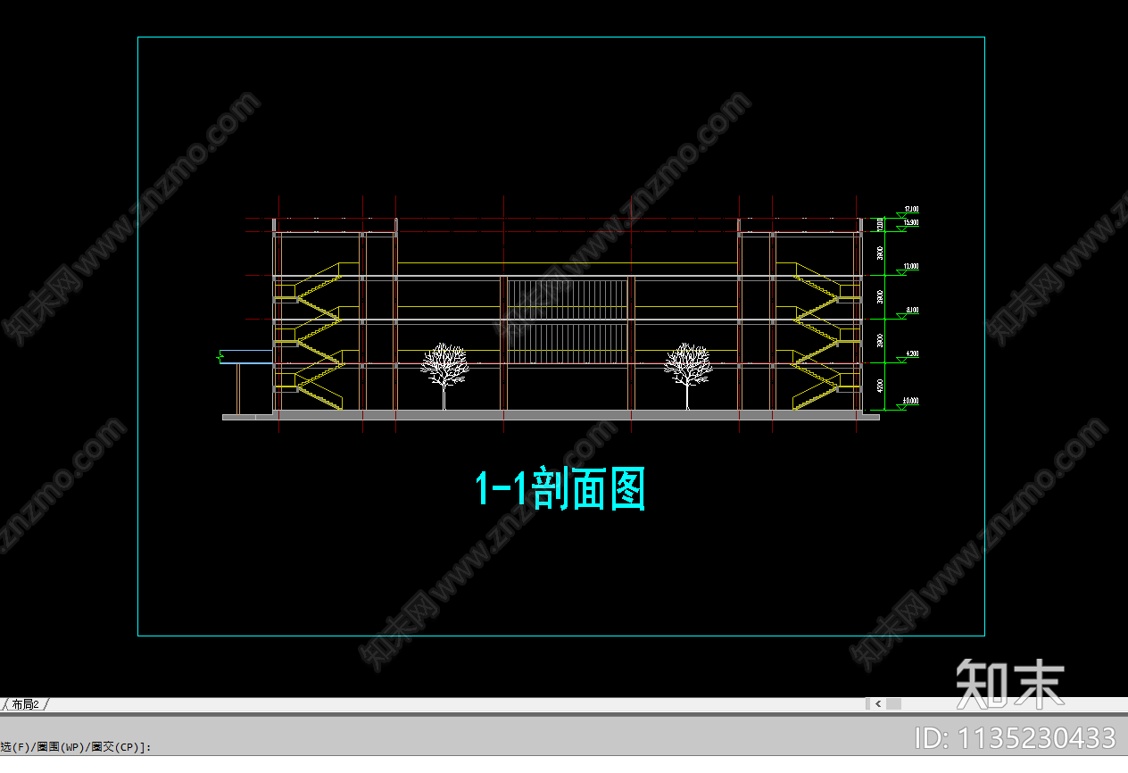 教学楼建筑cad施工图下载【ID:1135230433】