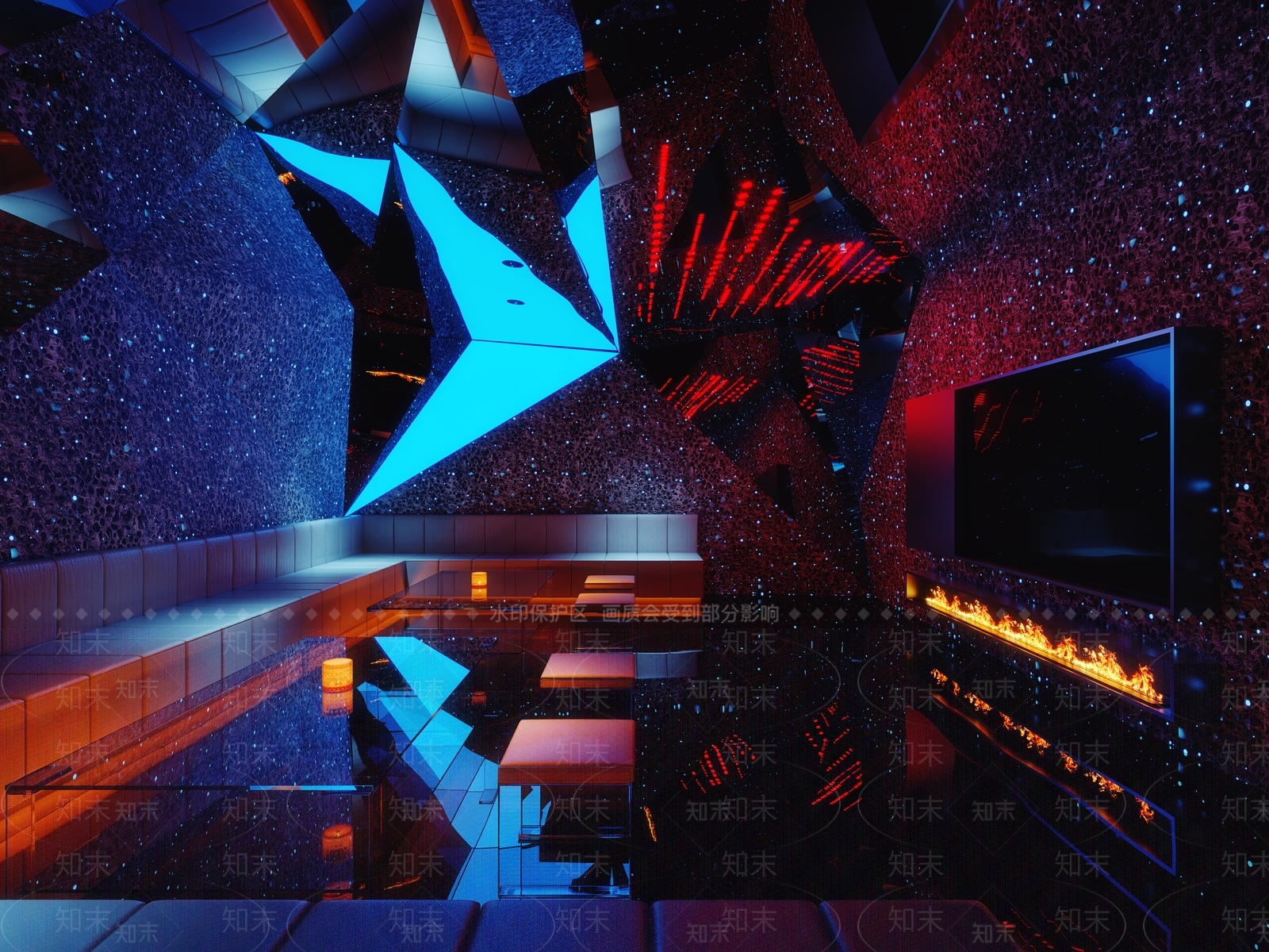 现代KTV包厢3D模型下载【ID:1135231464】