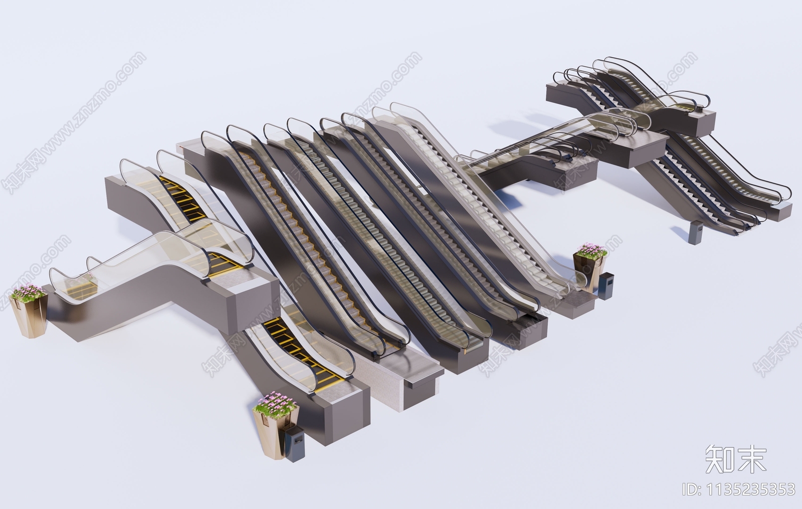 现代扶梯SU模型下载【ID:1135235353】