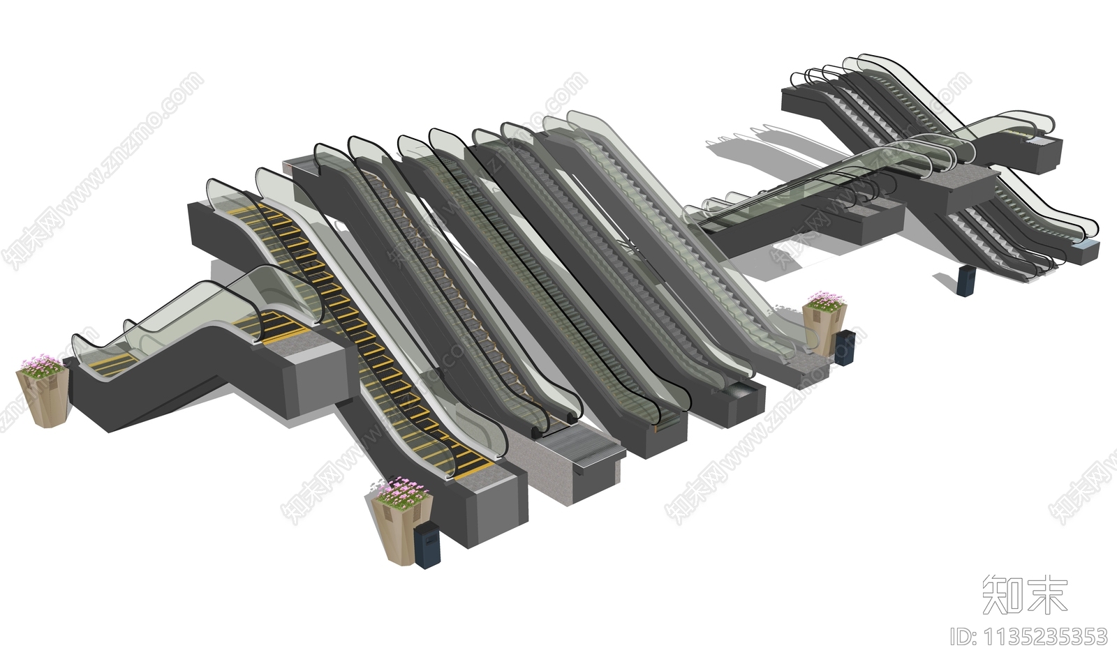 现代扶梯SU模型下载【ID:1135235353】