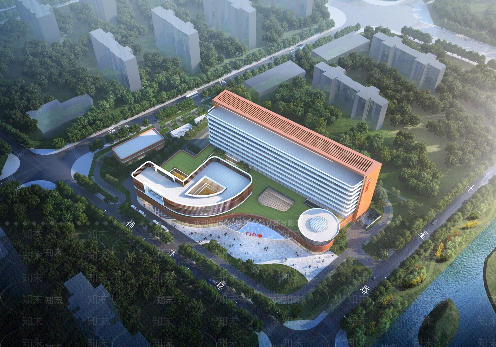 现代医院建筑SU模型下载【ID:1135241326】