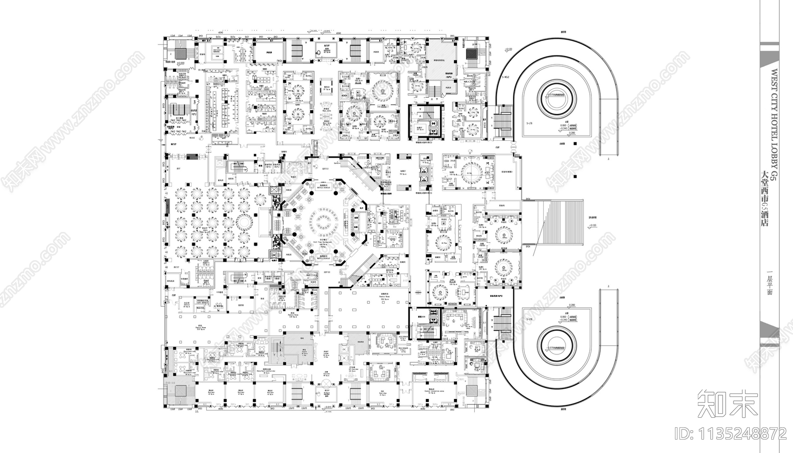 大唐西市G5酒店设计效果图cad施工图下载【ID:1135248872】