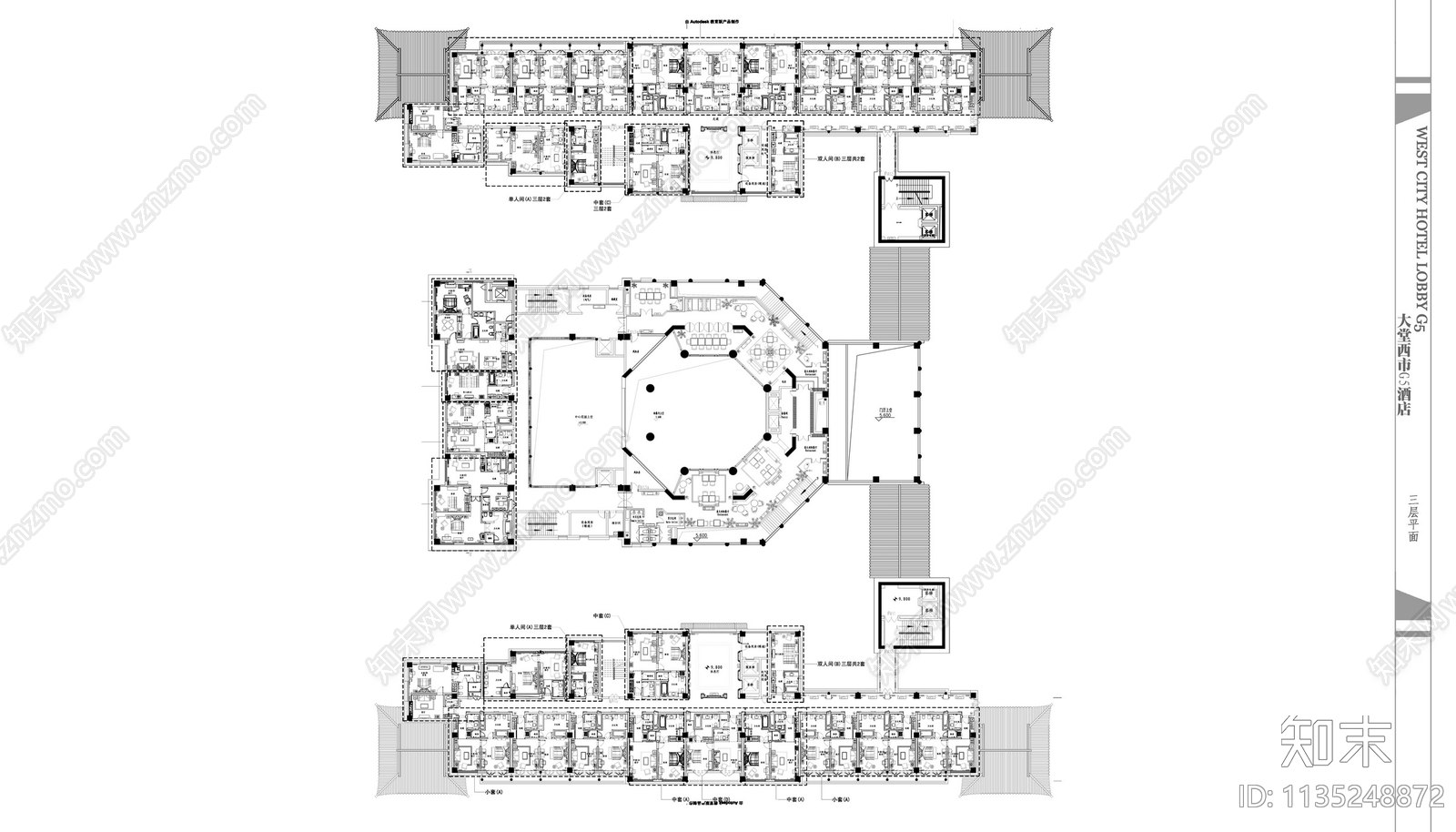 大唐西市G5酒店设计效果图cad施工图下载【ID:1135248872】