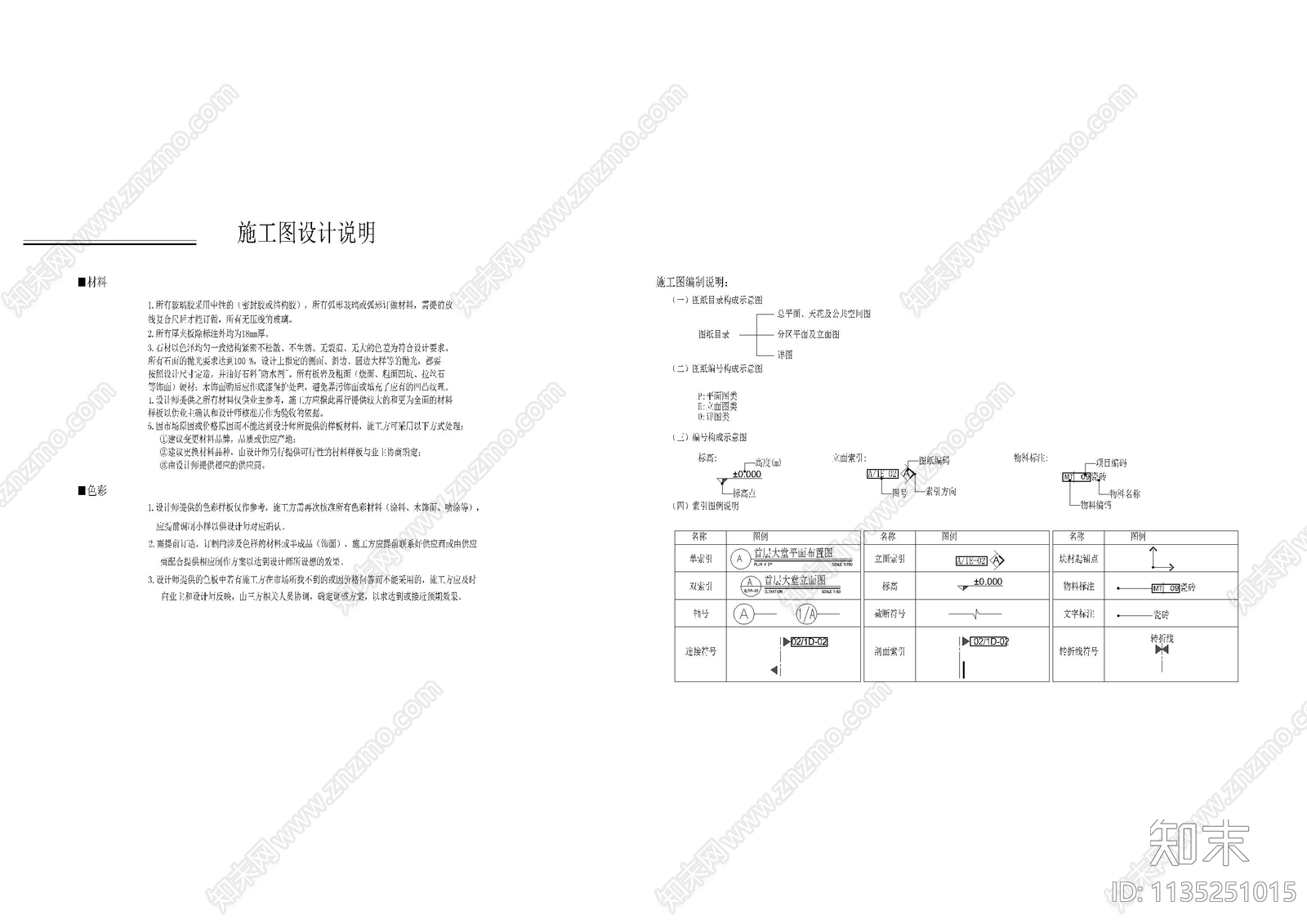 办公设计说明目录cad施工图下载【ID:1135251015】