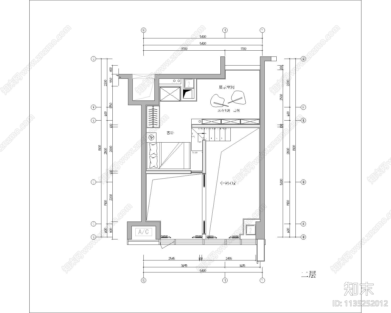 loft公寓样板房施工图下载【ID:1135252012】