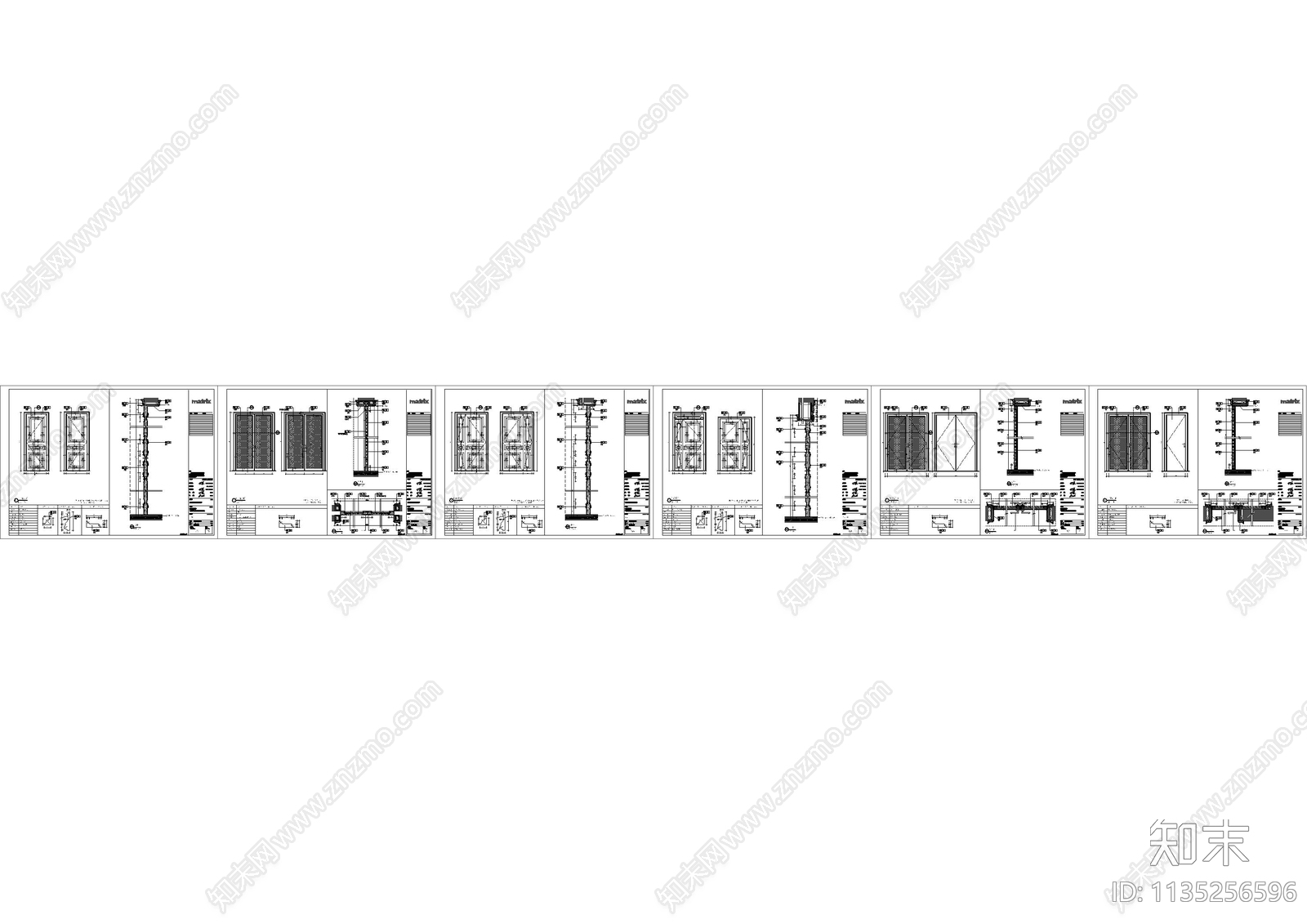 门表节点大样图cad施工图下载【ID:1135256596】