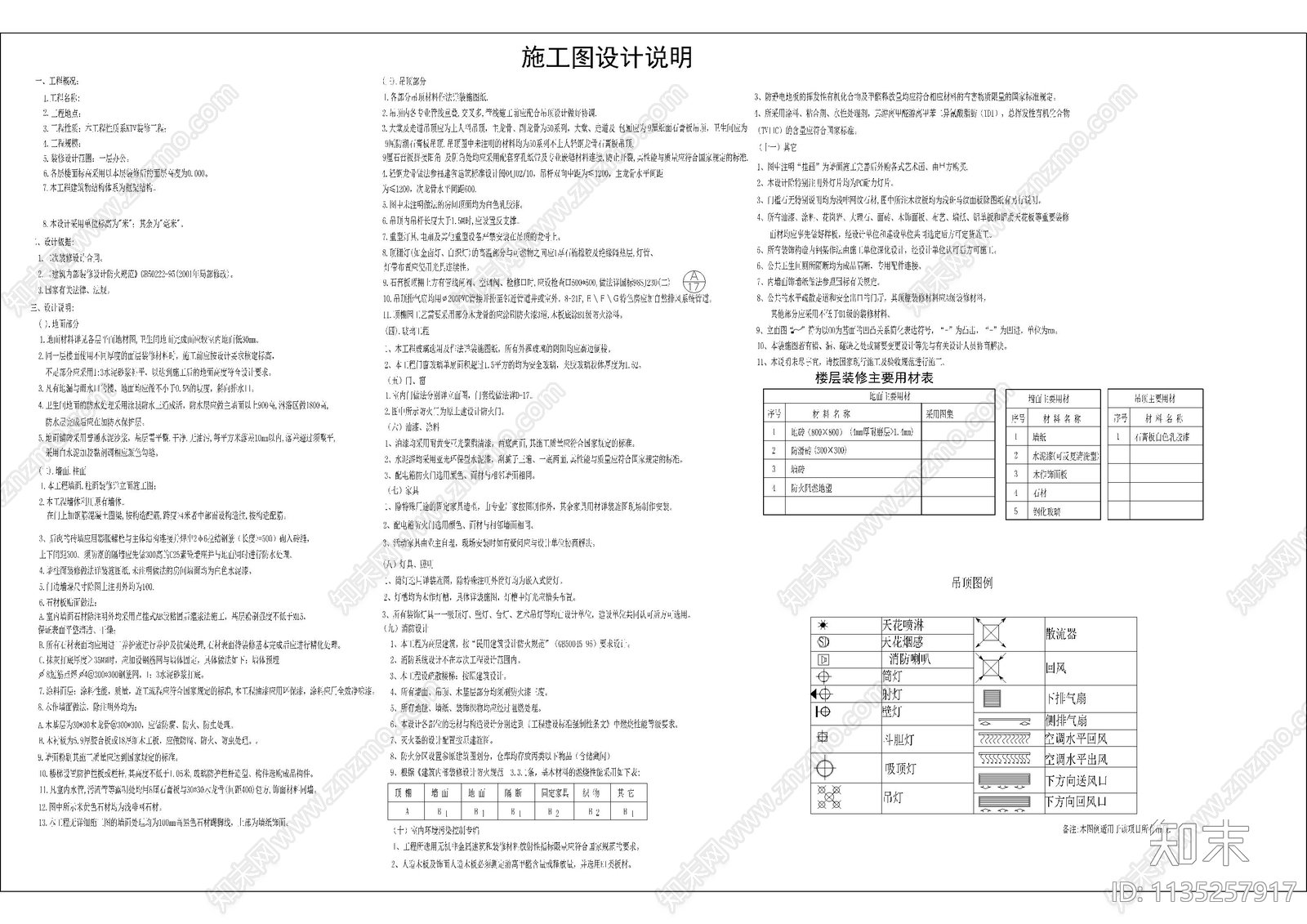 KTV设计说明目录材料表施工图下载【ID:1135257917】