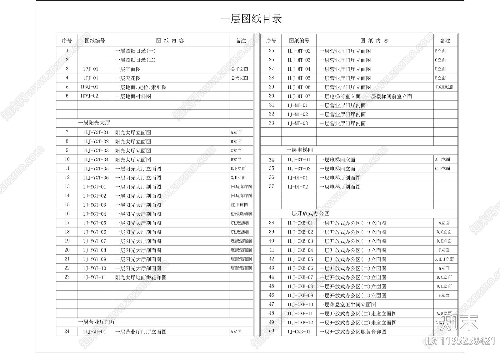 竣工图封面目录cad施工图下载【ID:1135258421】