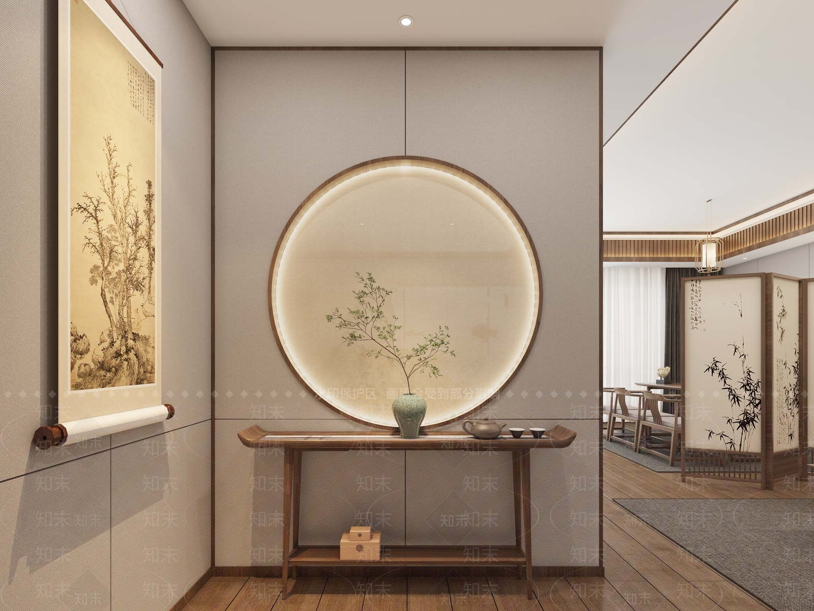 新中式茶馆3D模型下载【ID:1135294721】
