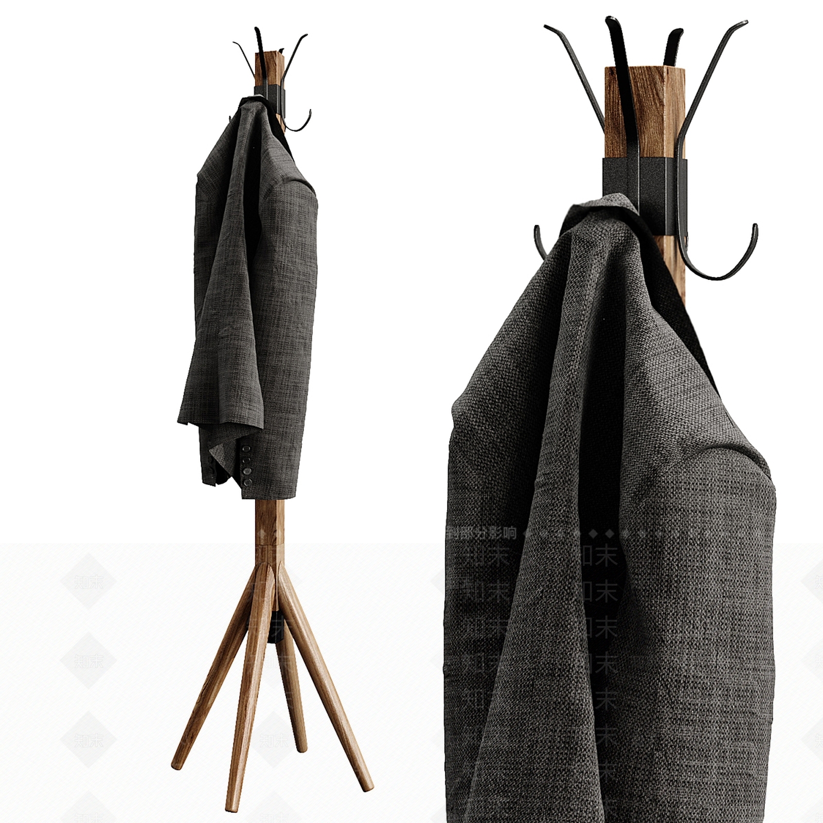 现代挂衣架SU模型下载【ID:1135260076】