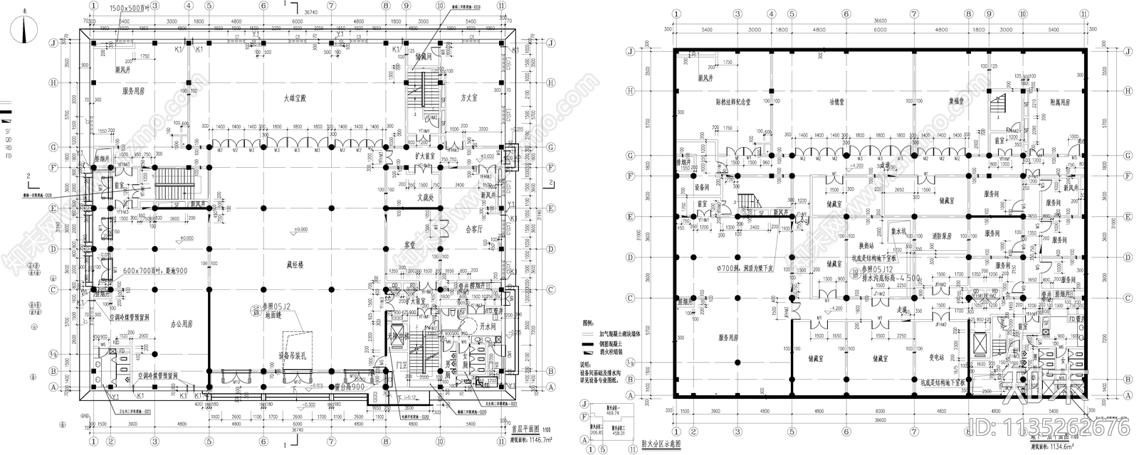 莲宗寺古建筑cad施工图下载【ID:1135262676】