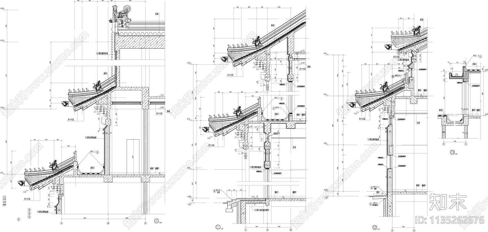 莲宗寺古建筑cad施工图下载【ID:1135262676】