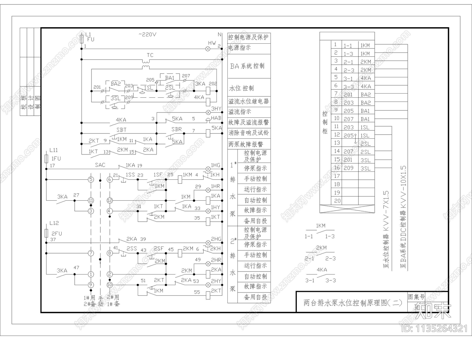 排水泵水位控制原理图施工图下载【ID:1135264321】