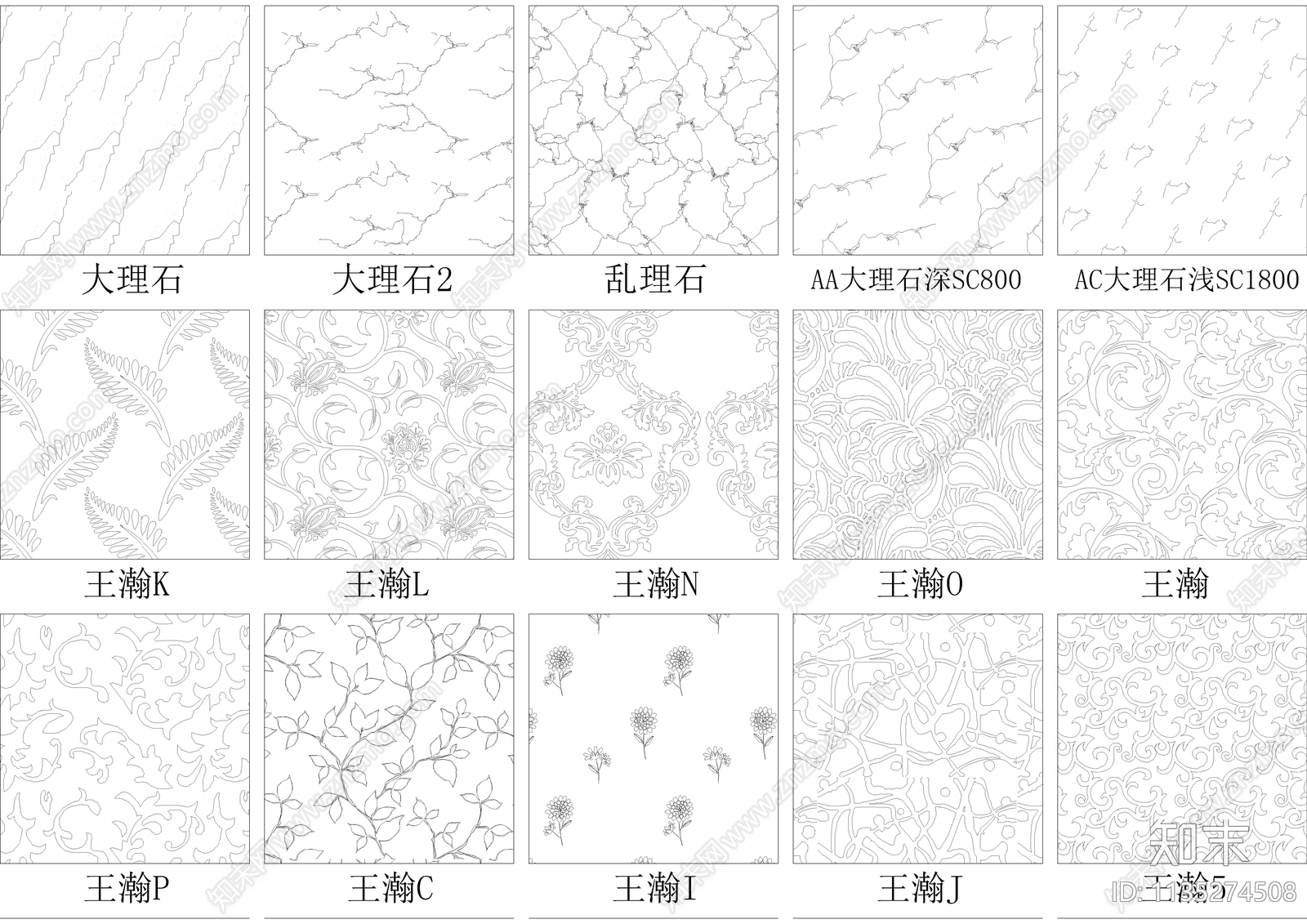 128款精选填充图案施工图下载【ID:1135274508】