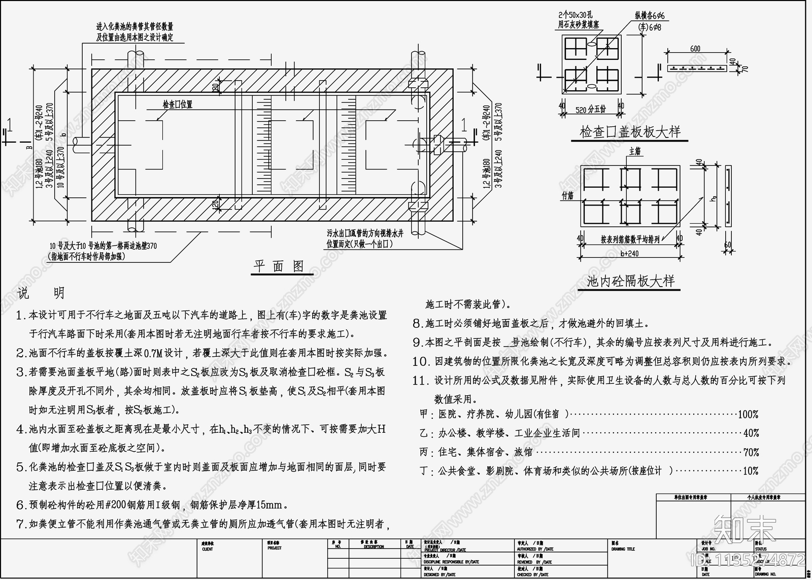 自建房建筑给排水cad施工图下载【ID:1135274872】