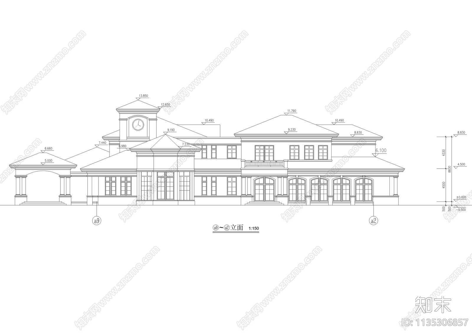 娱乐会所建筑cad施工图下载【ID:1135306857】