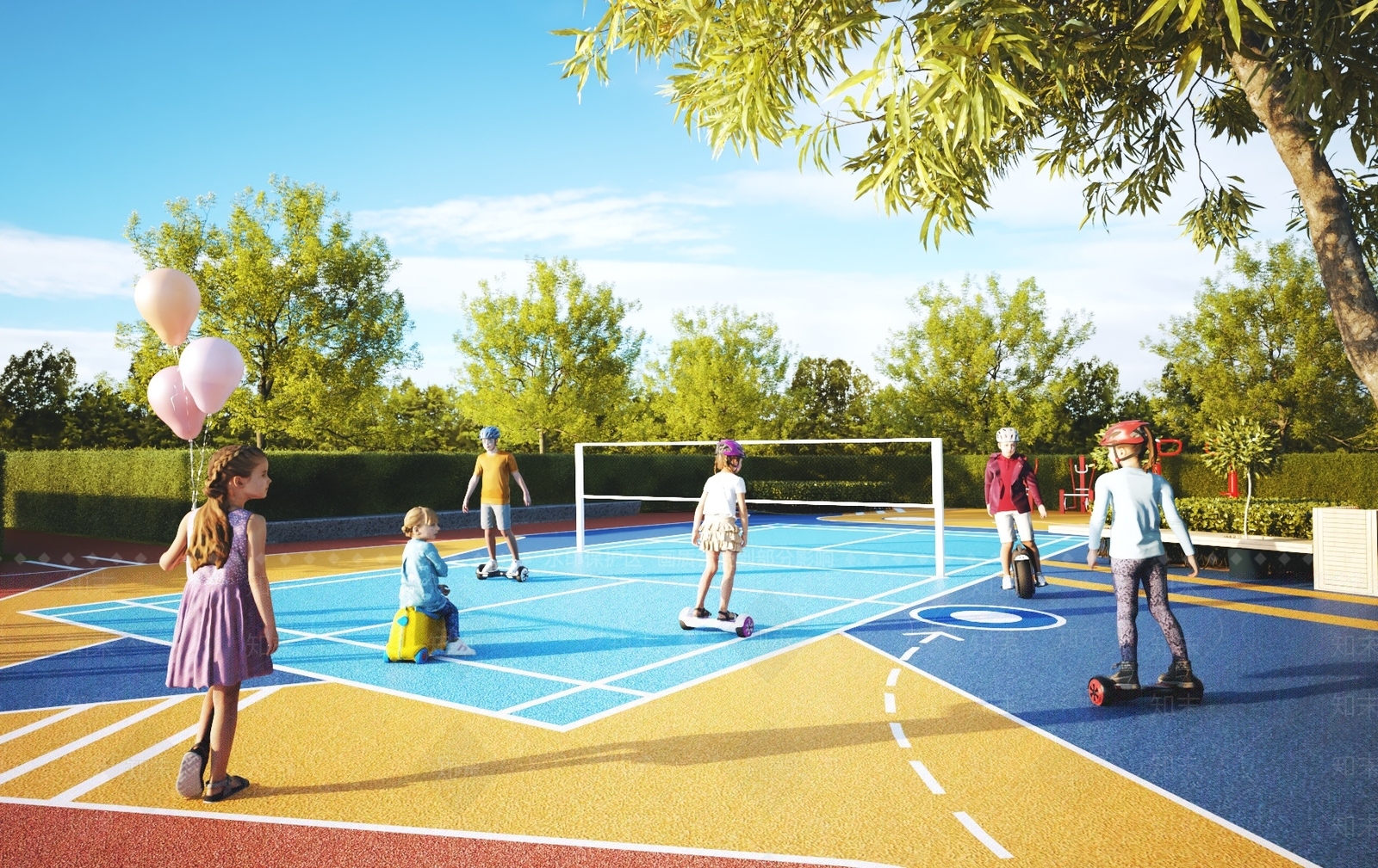 现代运动场地3D模型下载【ID:1135313666】