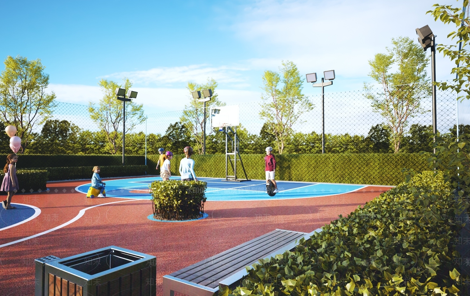 现代运动场地3D模型下载【ID:1135314074】