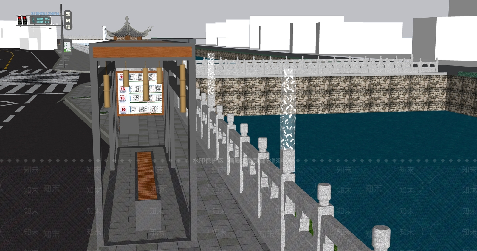 现代围栏护栏SU模型下载【ID:1135313993】